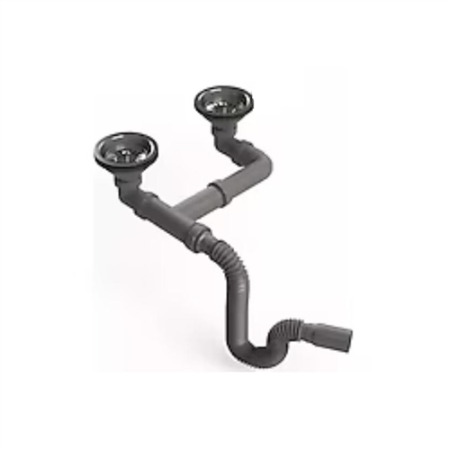 DONAU ÇÖPMAK ÇİFTLİ EVYE SİFONU FLEX TAHLİYELİ (UZUN VİDALI) (20-Pcs)